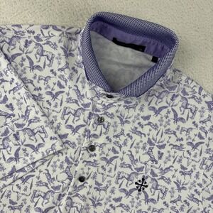 GREYSON Mens Performance Polo Shirt XL All-Over Print AOP Lightweight Golf SS